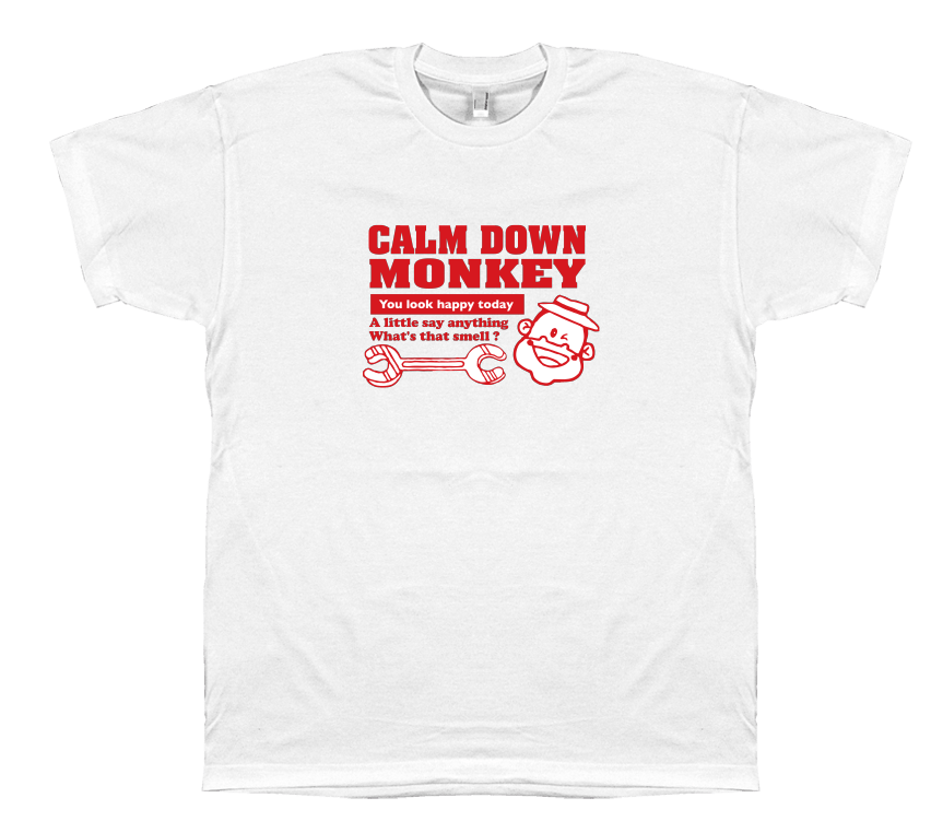 Calm Down Monkey - T-shirt – Engrish.com